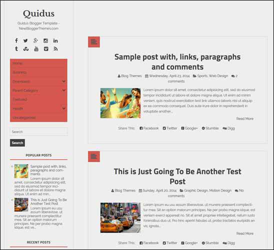 1 Column Blogger Templates Blogspot