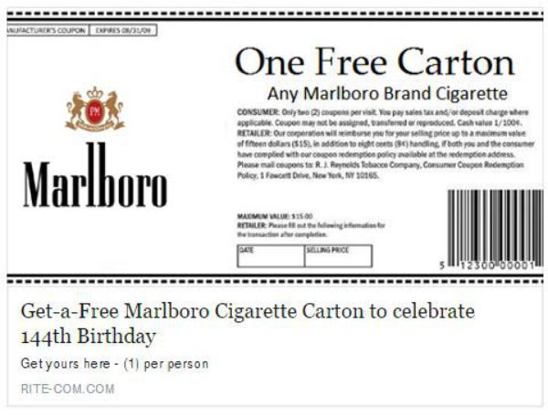 free cigarette coupons for all major brands